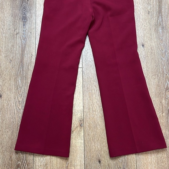 Vintage Céline Burgundy Front Pleat Trousers Size 36/4US/S - Picture 6 of 9